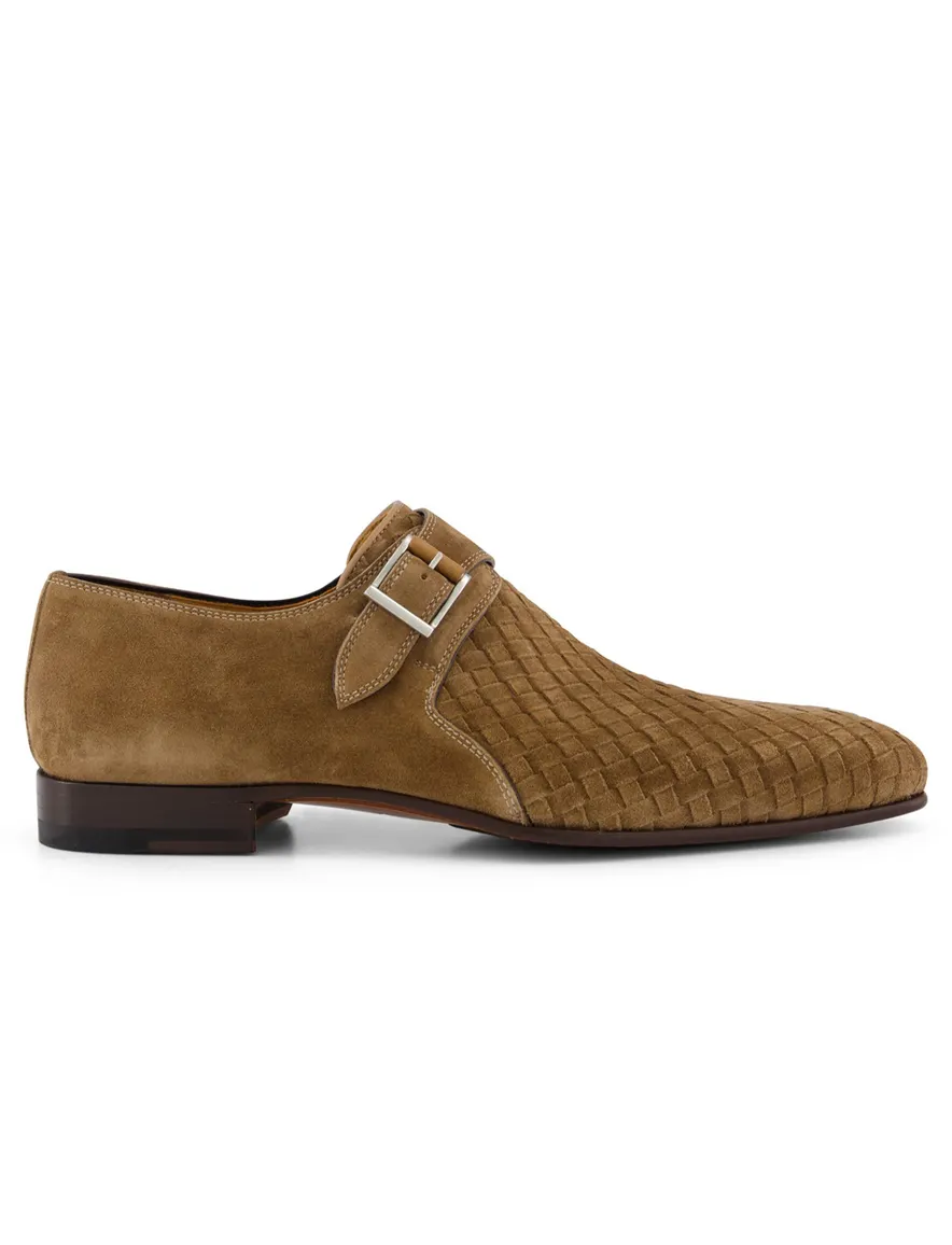 Magnanni lage nette schoenen bruin met gesp