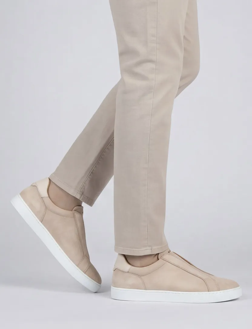 Magnanni sneakers beige effen leer