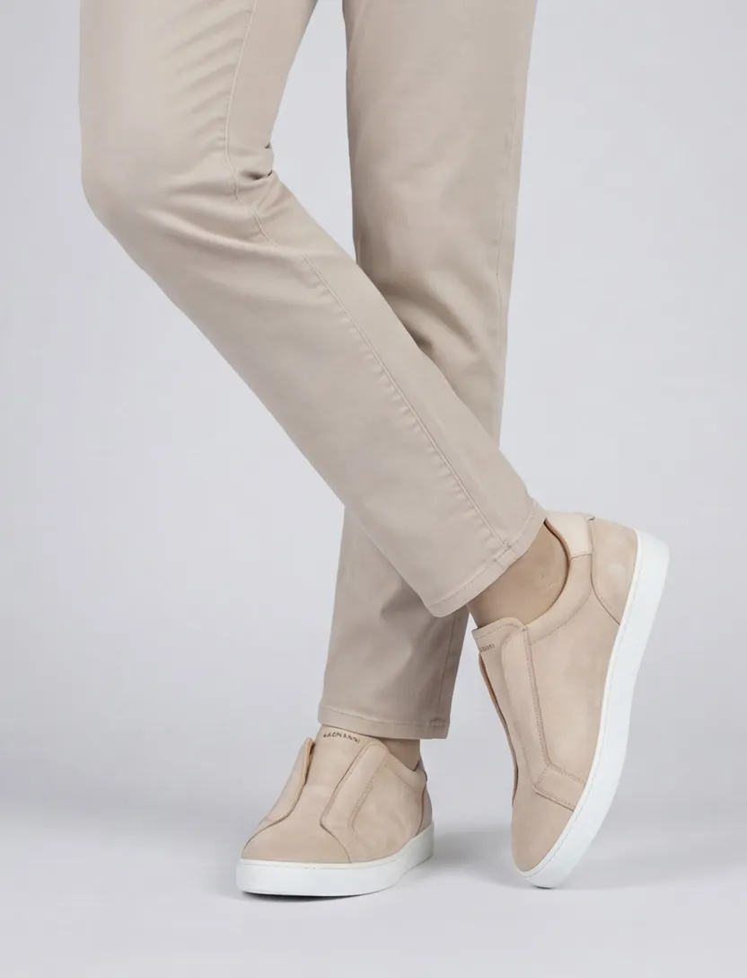 Magnanni sneakers beige effen leer