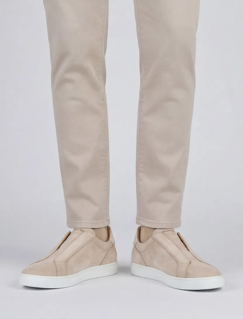 Magnanni sneakers beige effen leer