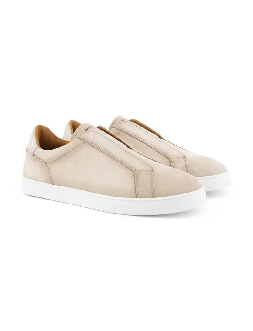 Magnanni sneakers beige effen leer