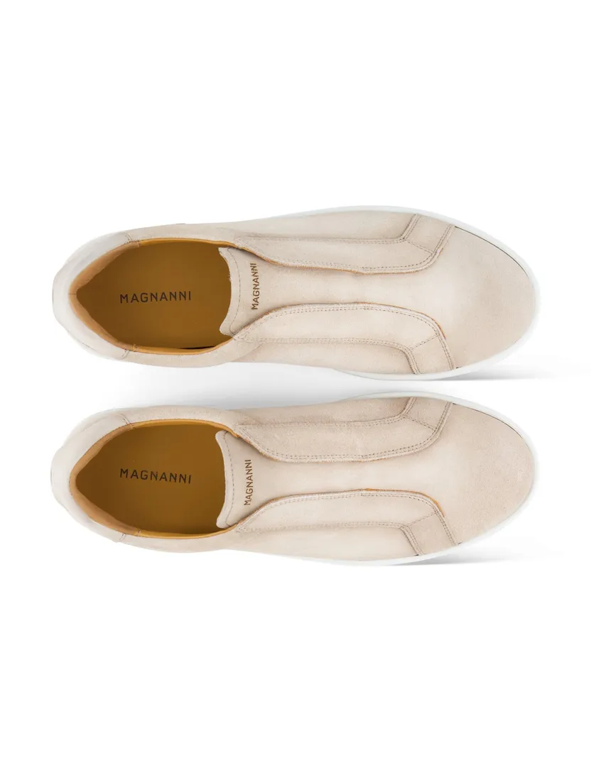 Magnanni sneakers beige effen leer