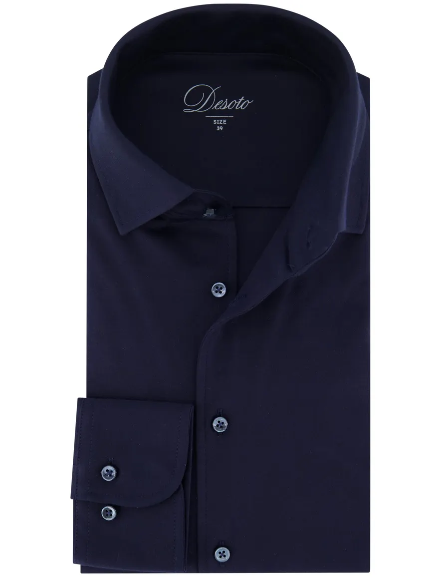 Desoto luxury line donkerblauw slanke fit