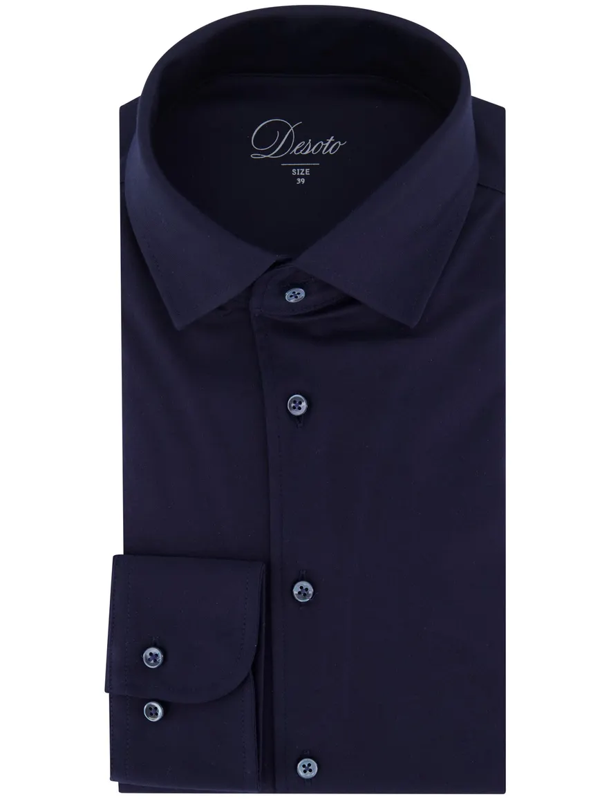 Desoto luxury line donkerblauw slanke fit