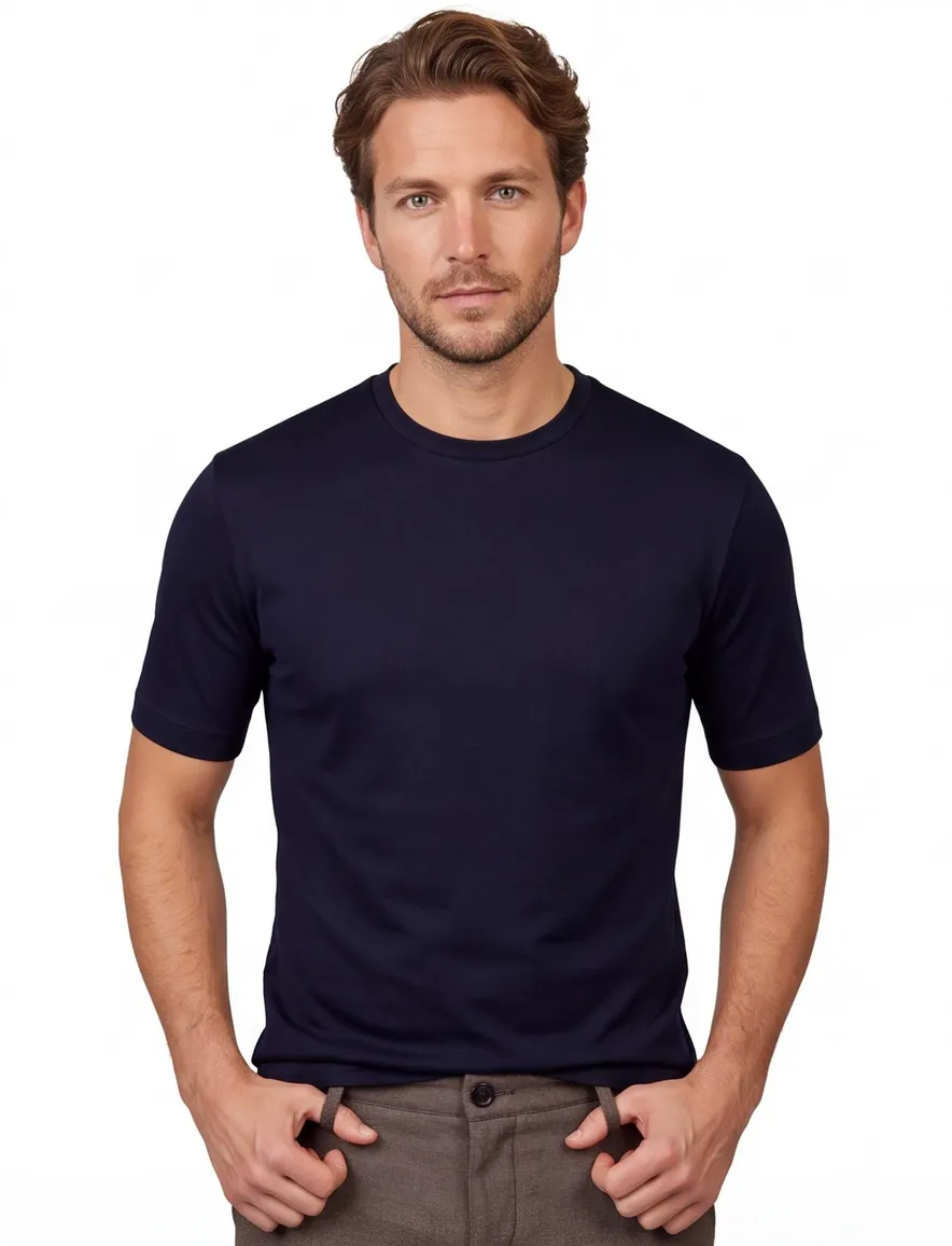 Desoto Luxury Two Ply t-shirt navy