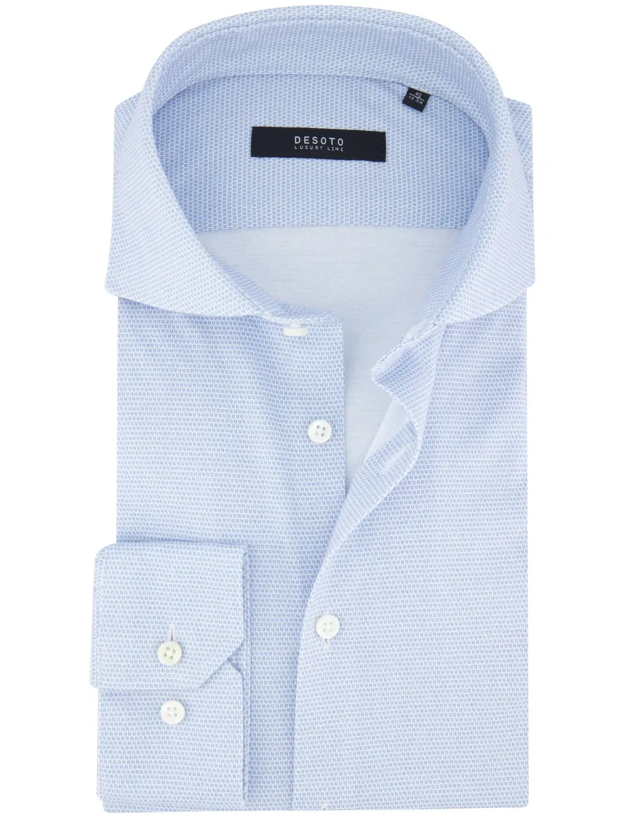 Desoto overhemd blauw geprint Luxury Line Hai