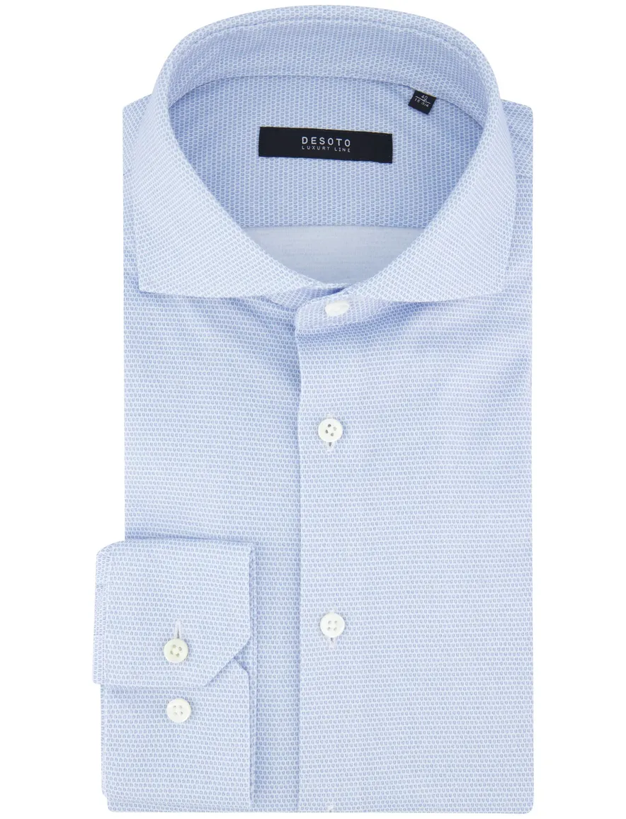 Desoto overhemd Luxury Line Hai blauw geprint