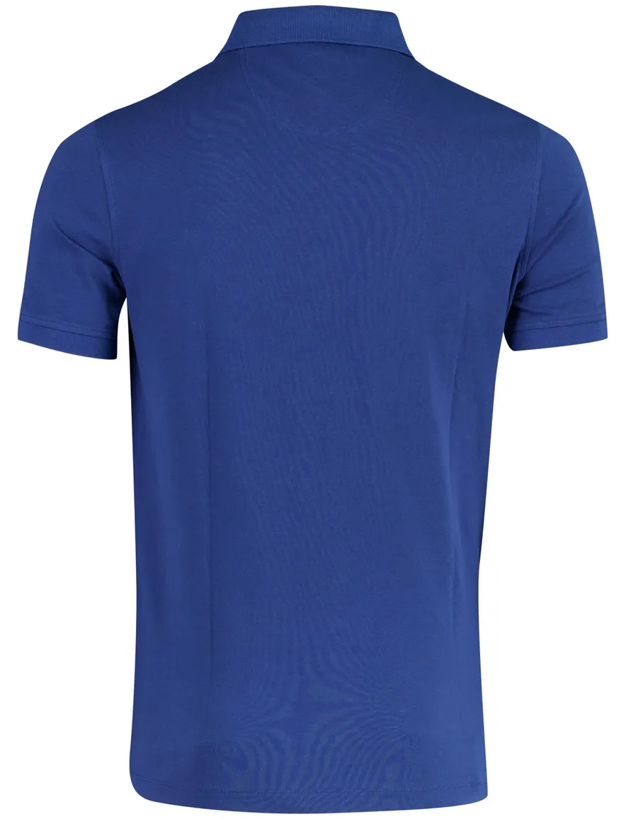 Portofino poloshirt v-hals donkerblauw stretch