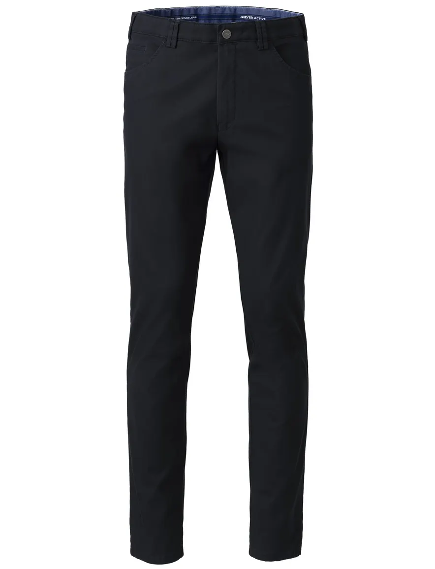 Meyer Dublin katoenen broek donkerblauw normale fit