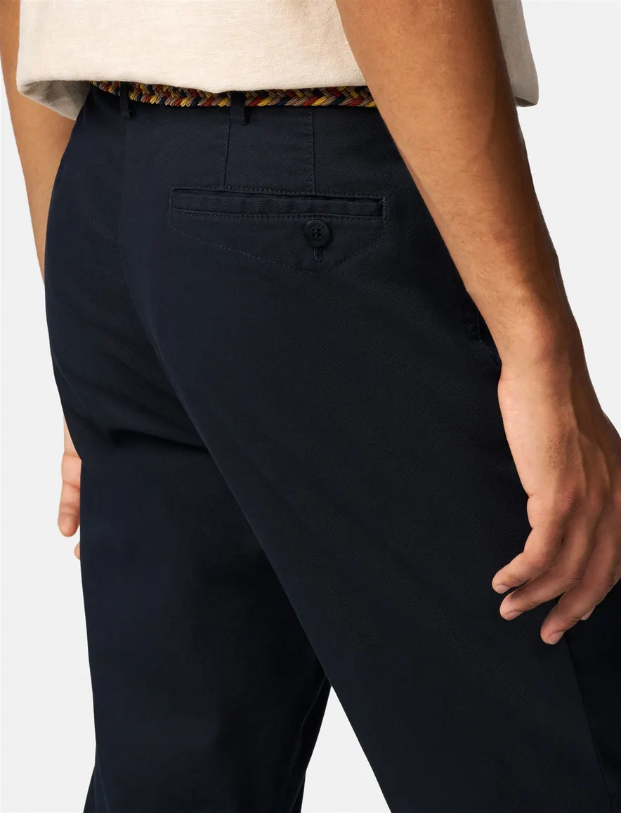 Meyer Dublin katoenen broek donkerblauw normale fit