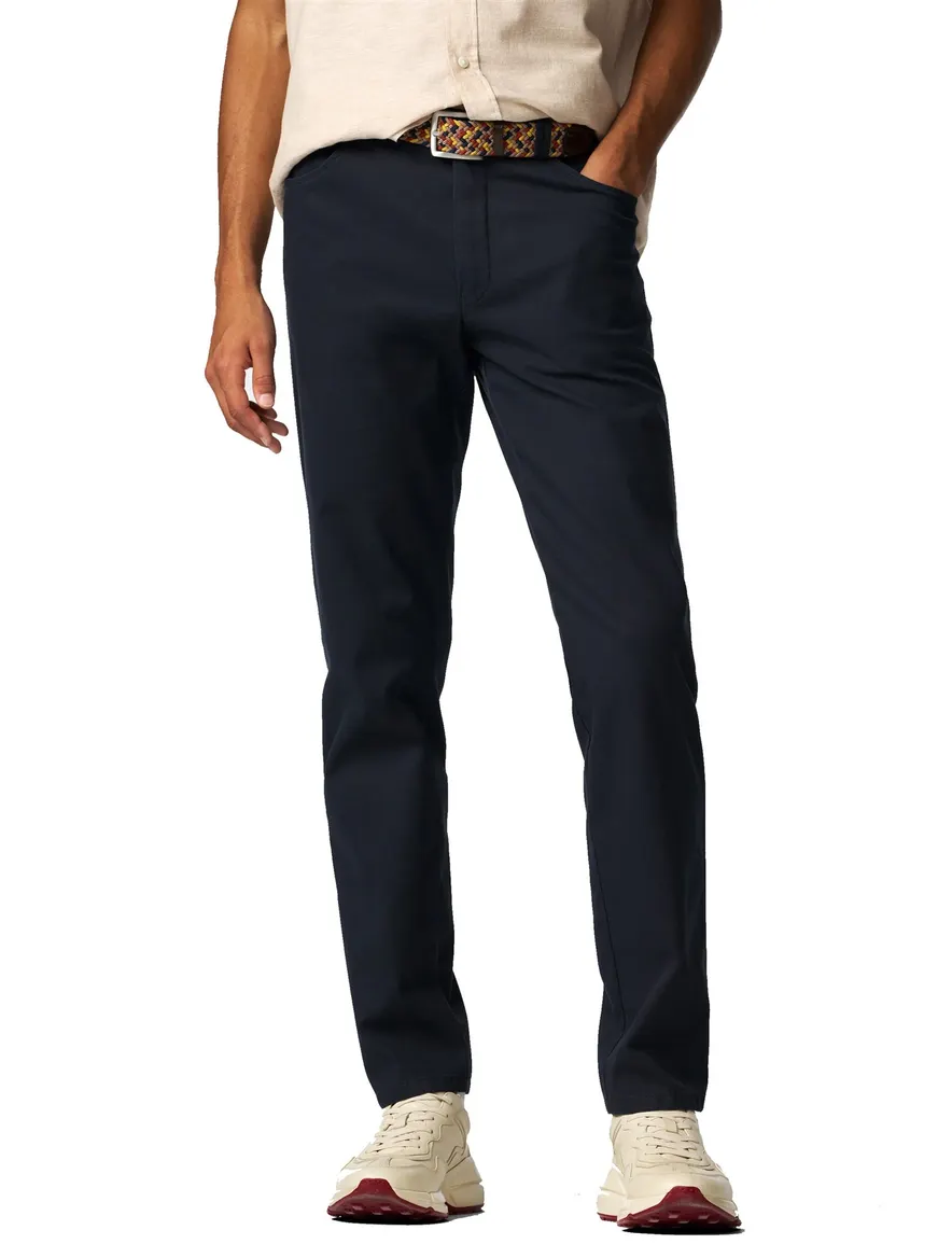 Meyer Dublin katoenen broek donkerblauw normale fit