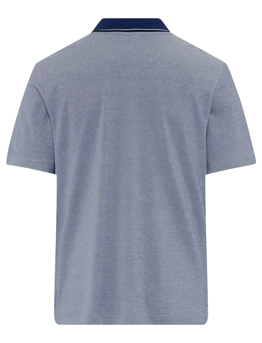 Brax polo blauw korte mouw