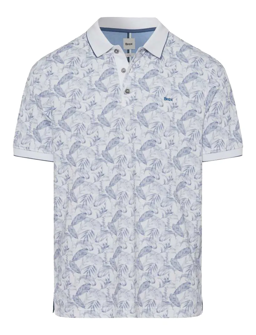 Brax polo blauw printje