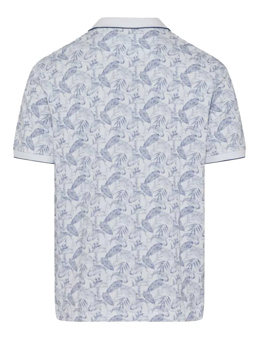 Brax polo blauw printje