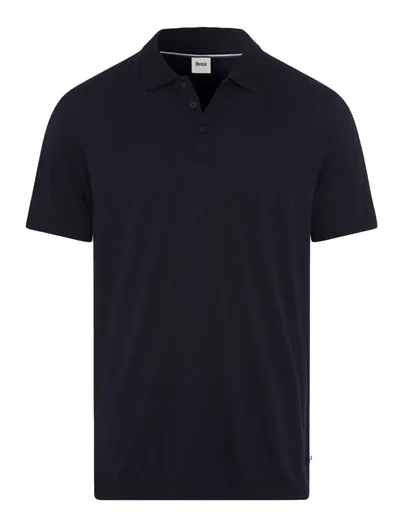 Brax Brax polo donkerblauw effen katoen