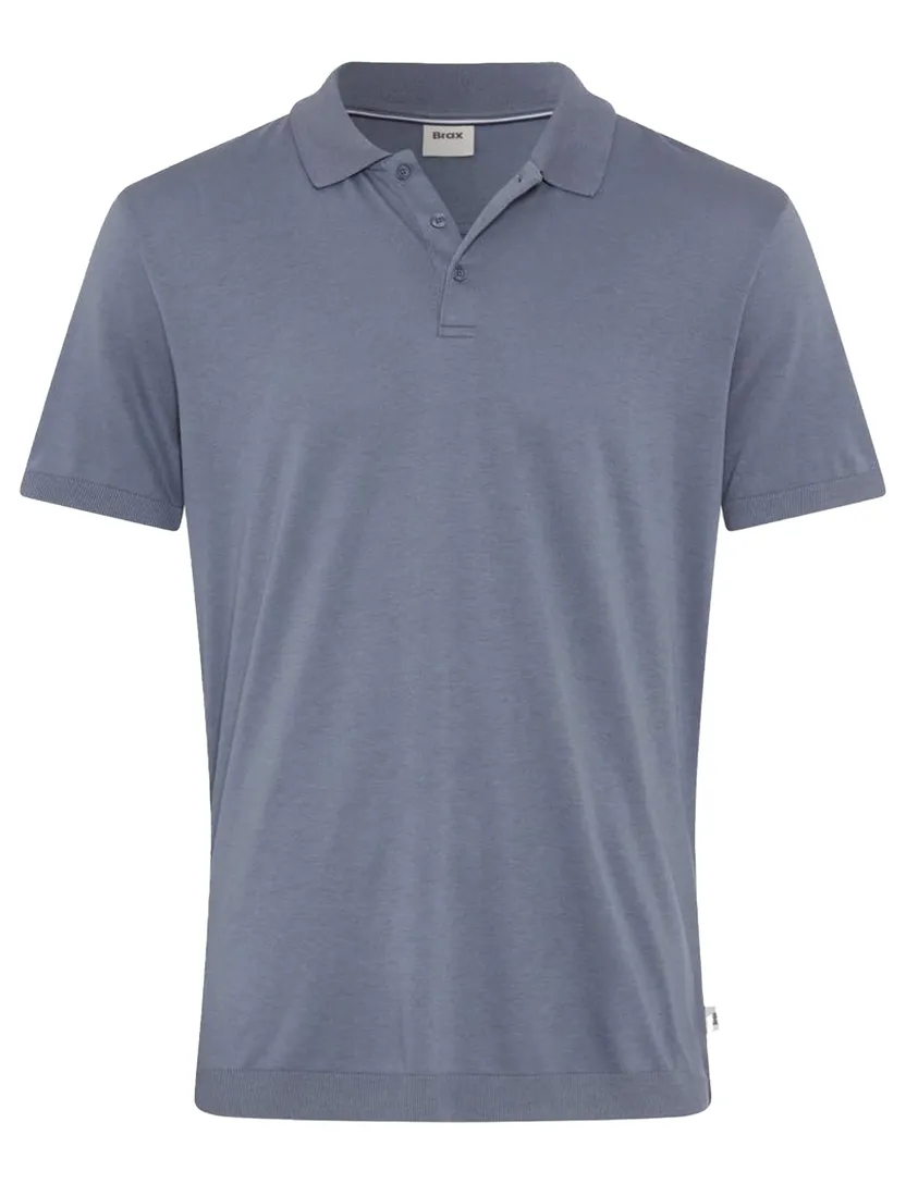 Brax polo blauw katoen