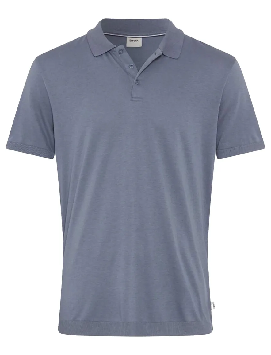 Brax polo blauw katoen