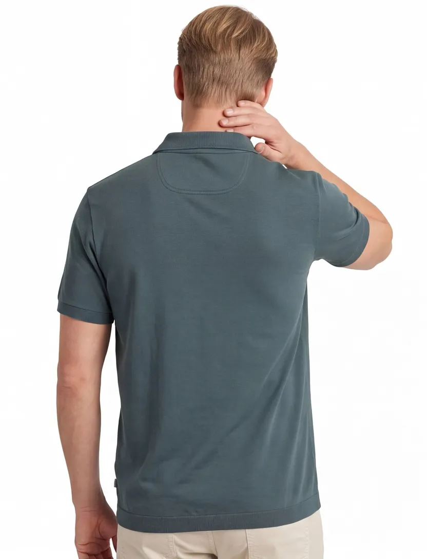 Brax polo groen effen