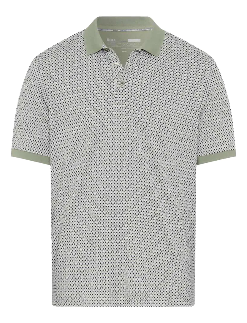 Brax polo groen geprint