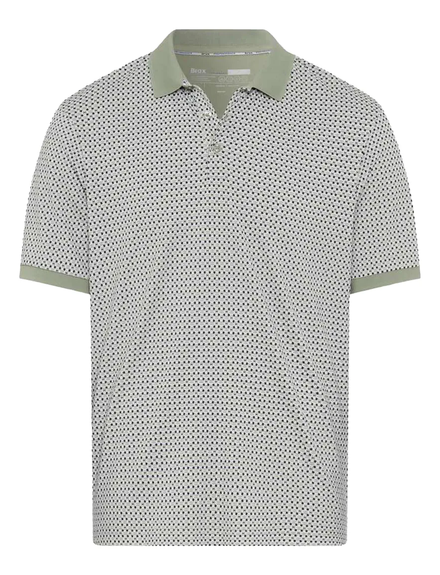 Brax polo groen geprint