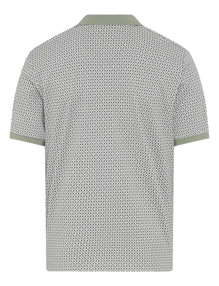 Brax polo groen geprint