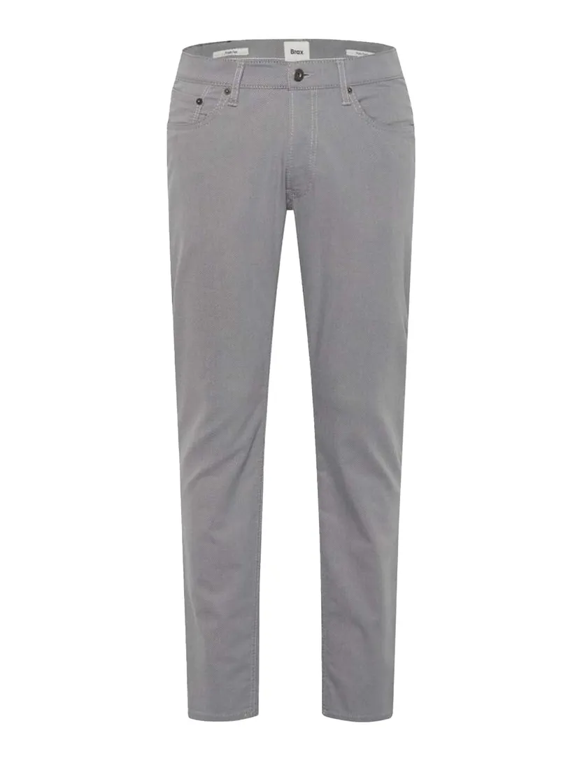 Brax Pantalon 5-p grijs katoen effen