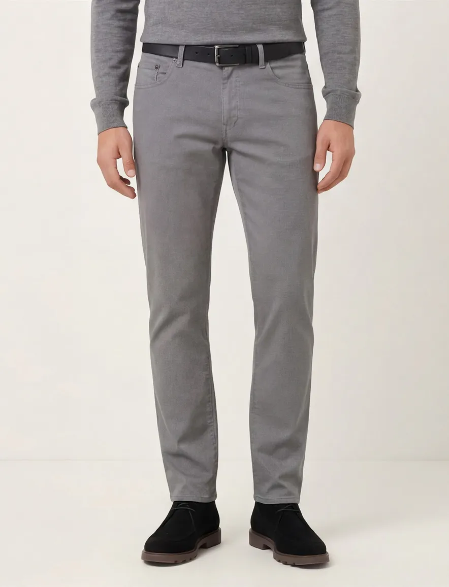 Brax Pantalon 5-p grijs katoen