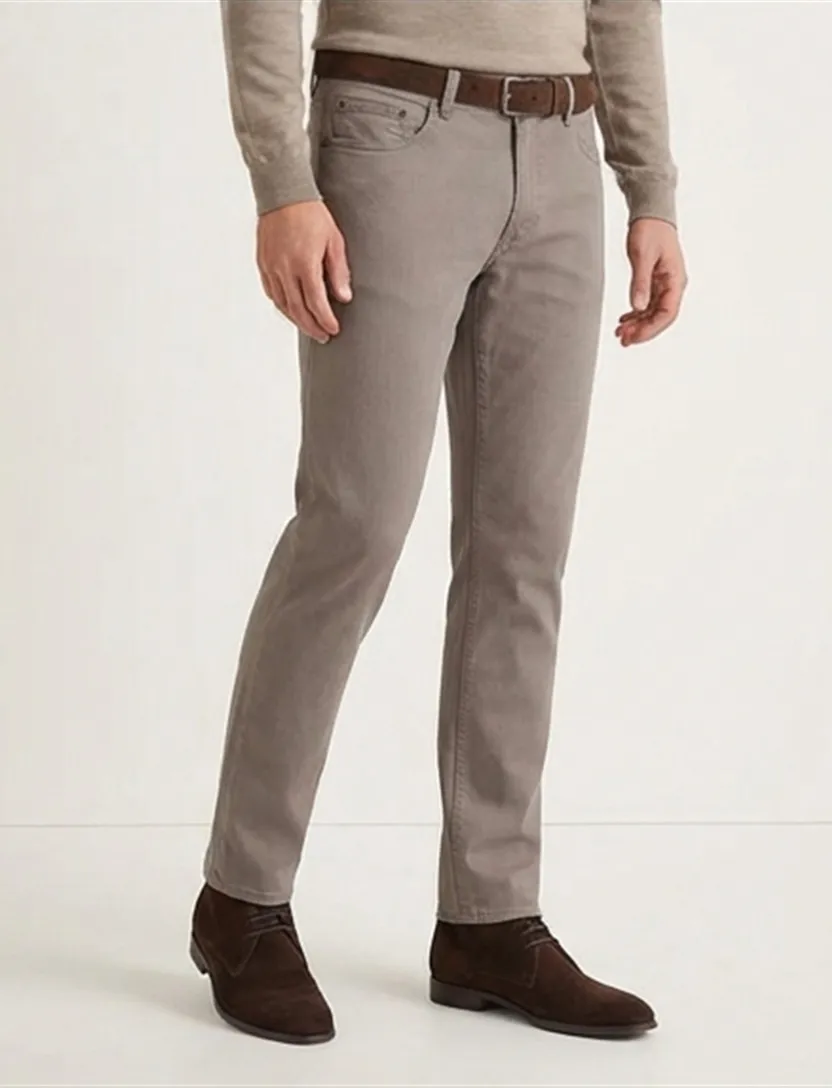 Brax Pantalon 5-p bruin katoen effen