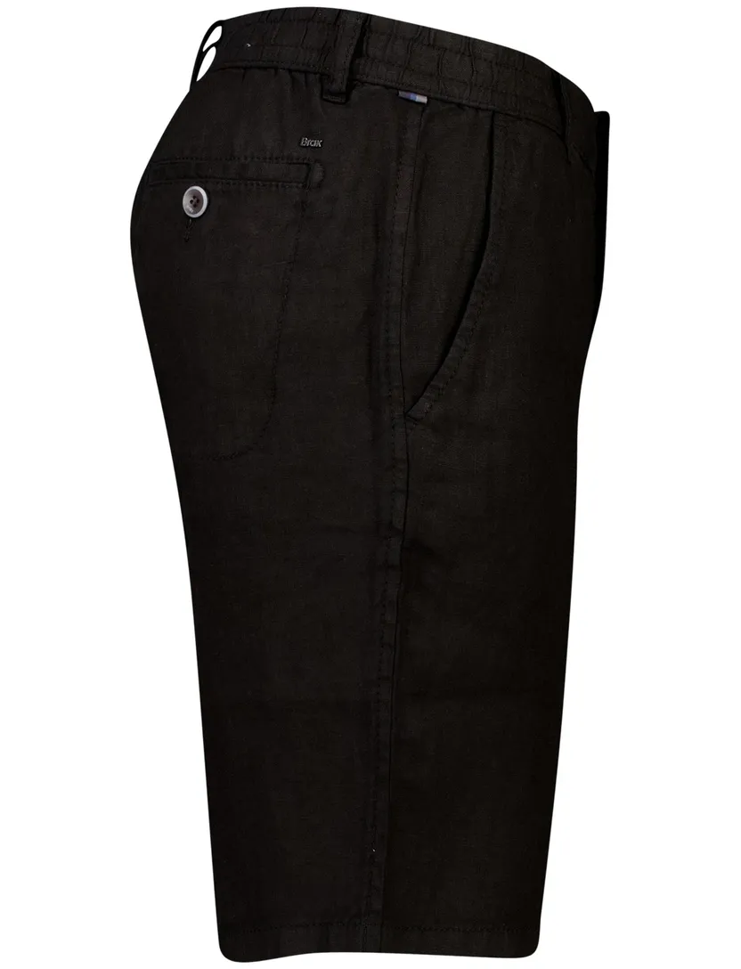 korte broek Brax zwart linnen