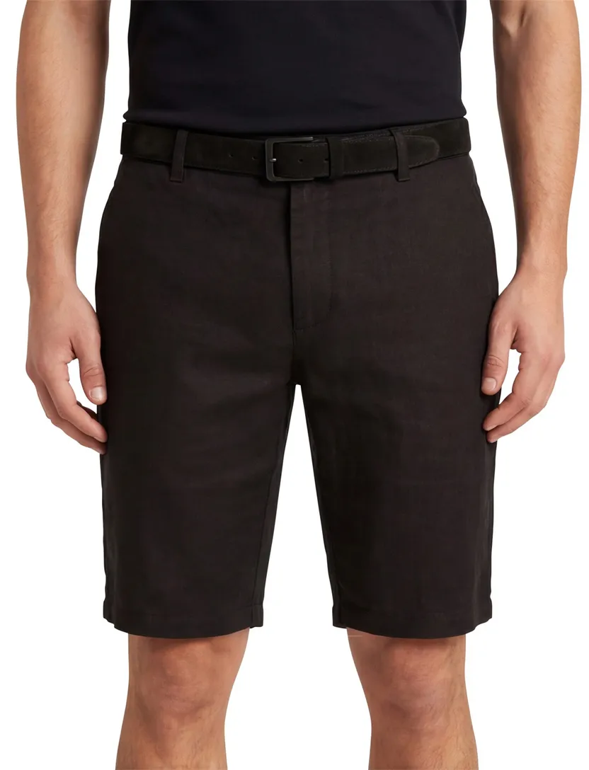 korte broek Brax zwart linnen