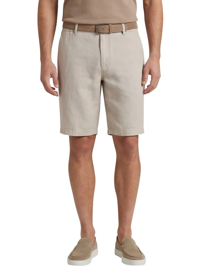 Brax bermuda beige gemêleerd elastische band