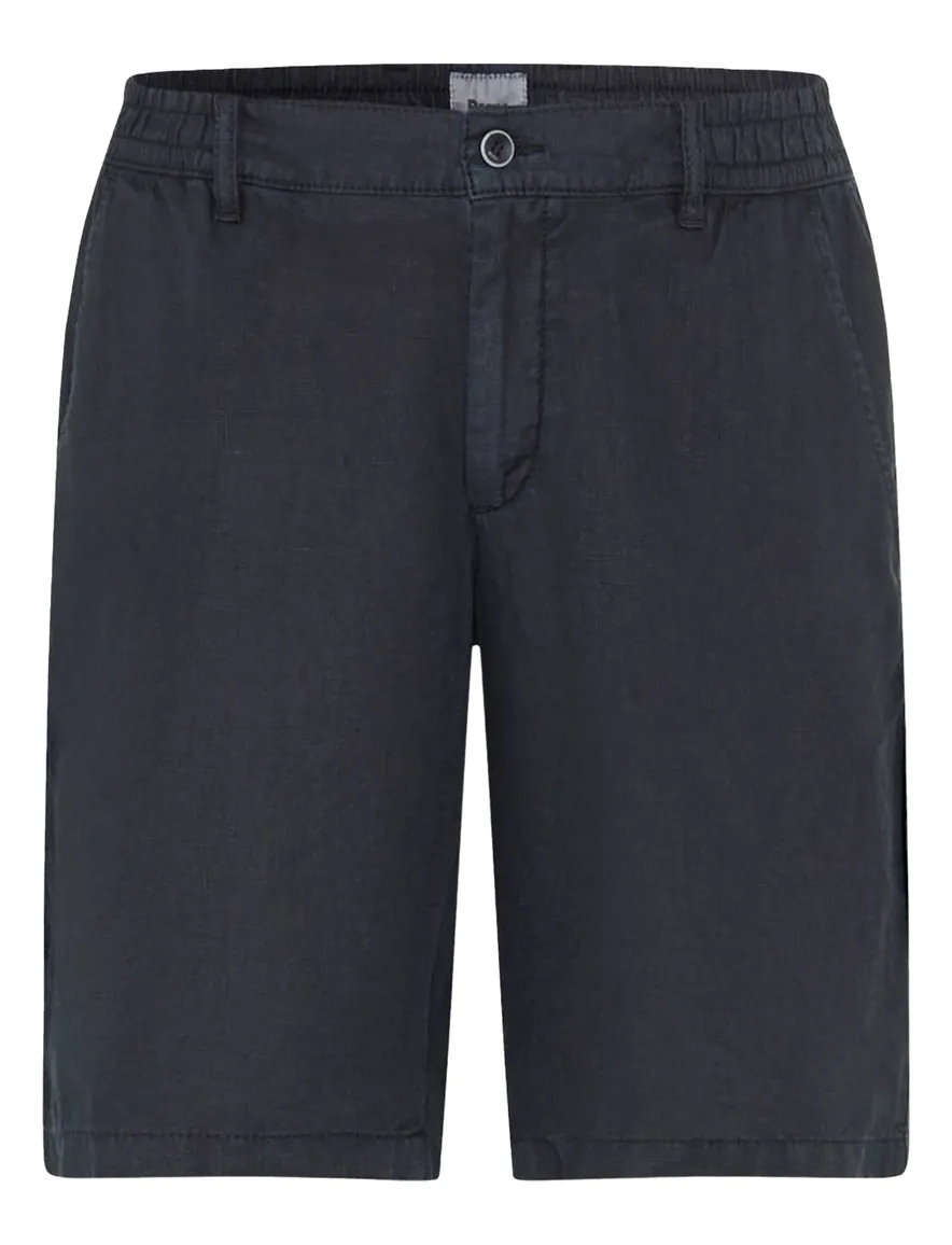 Brax korte broek donkerblauw linnen