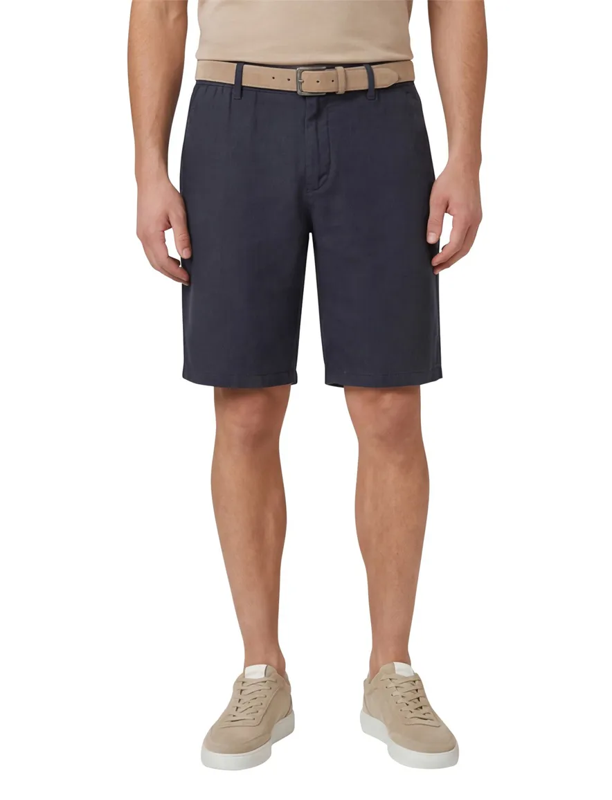 Brax korte broek donkerblauw linnen