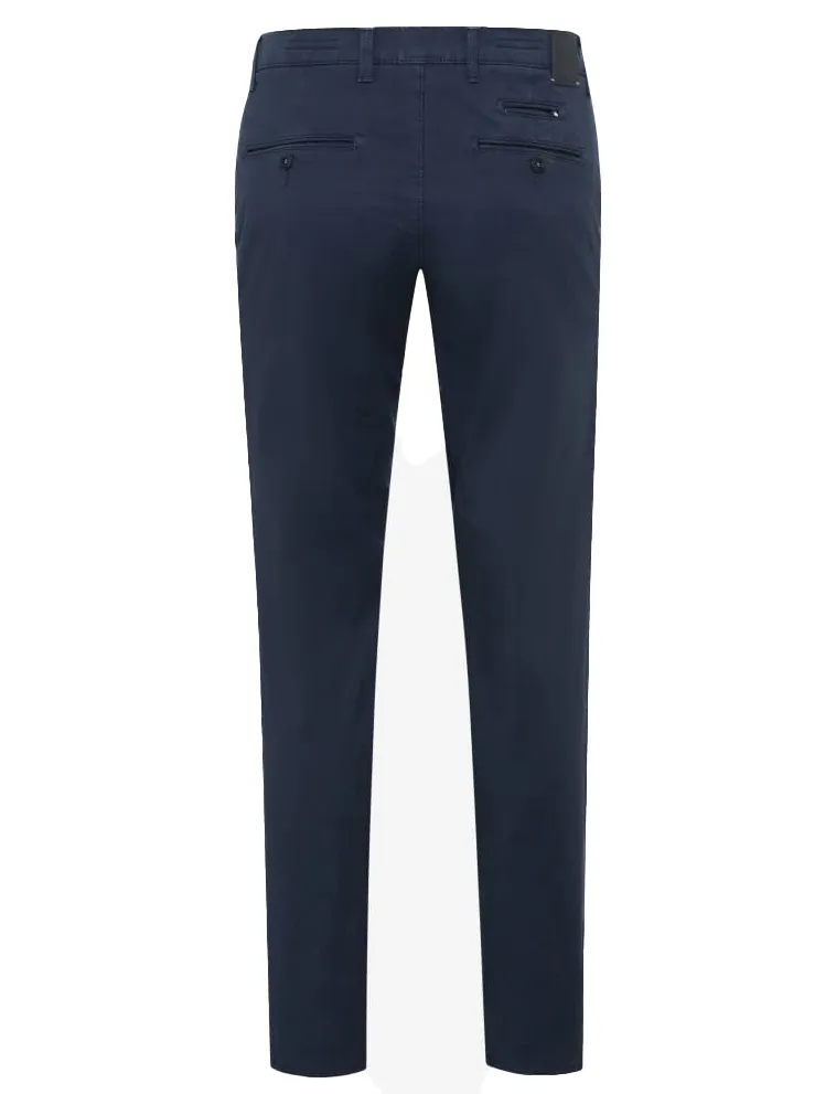 Brax pantalon Manhattan donkerblauw katoen chino