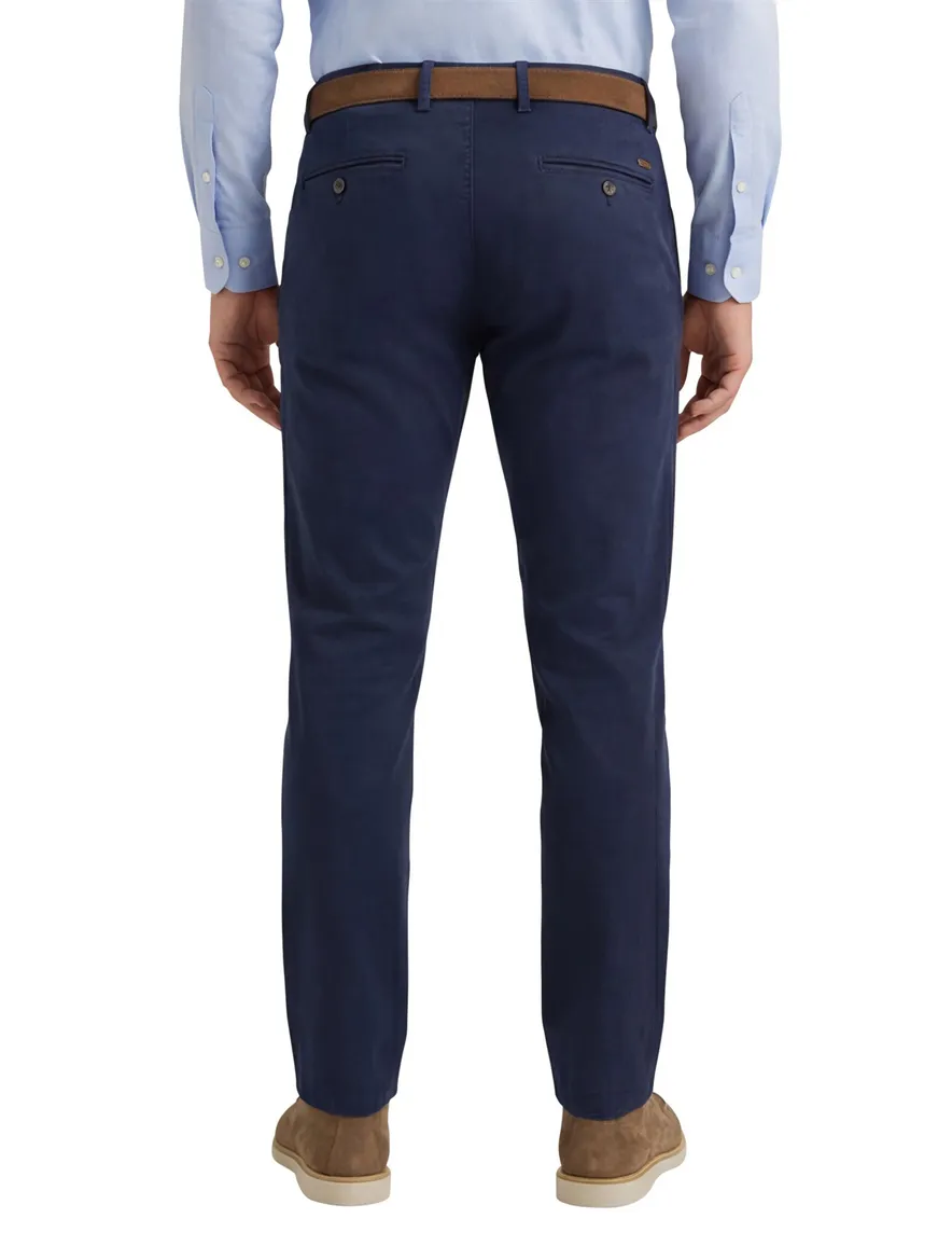 Brax pantalon Manhattan donkerblauw katoen chino