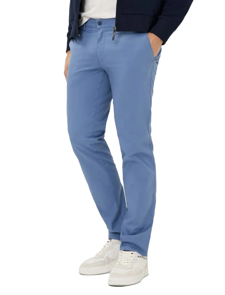 Brax Pantalon blauw chino effen