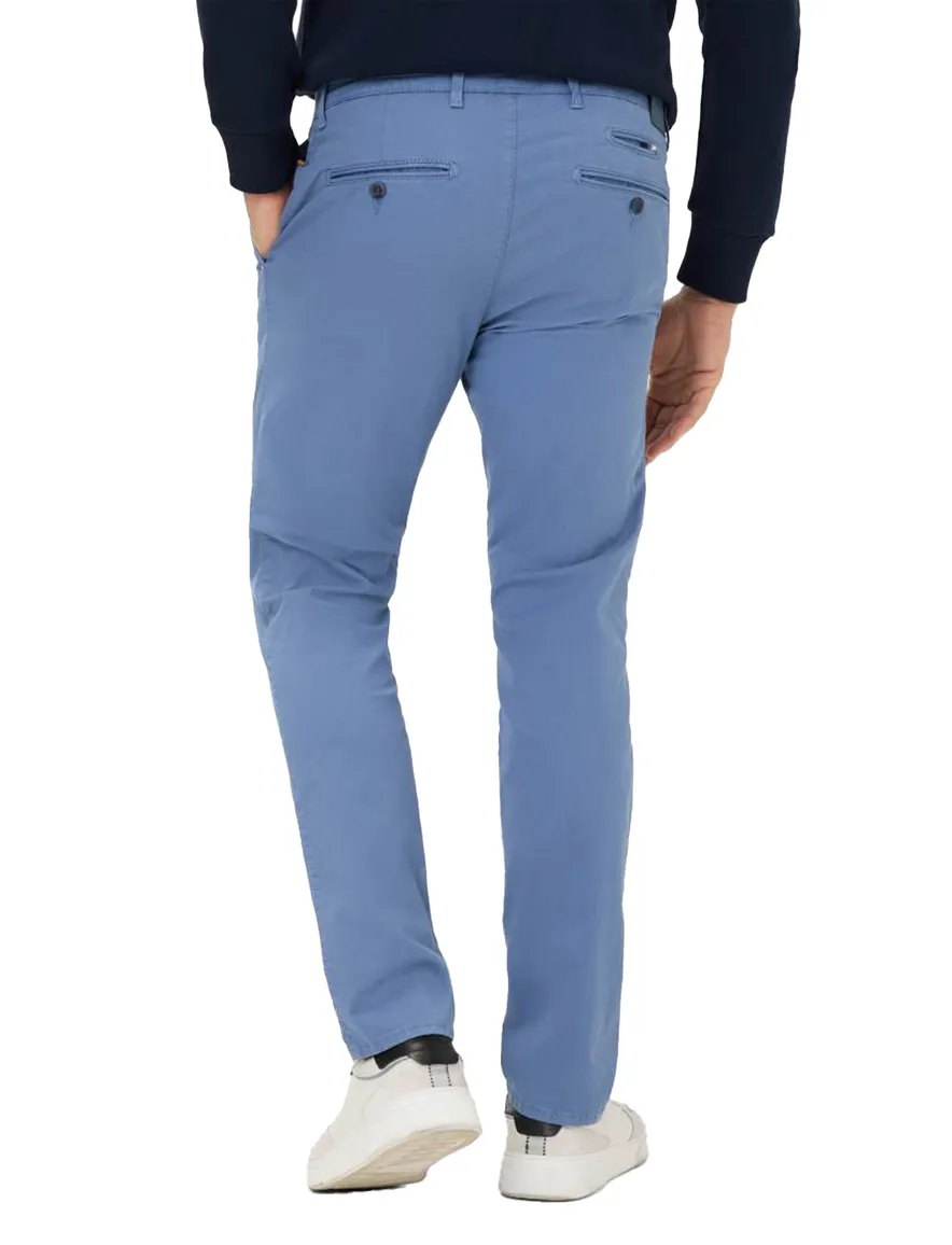 Brax Pantalon blauw chino effen