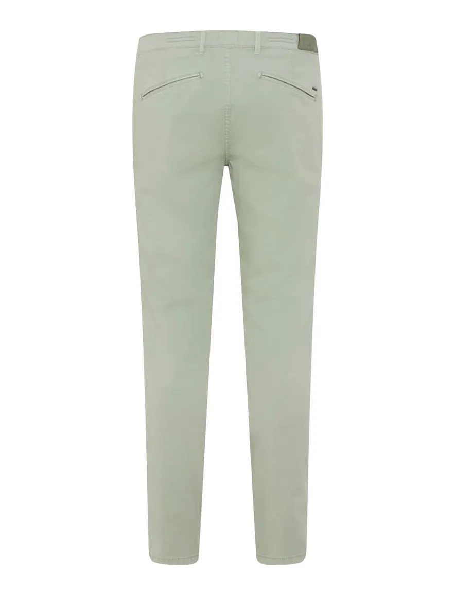 Brax Pantalon lichtgroen effen