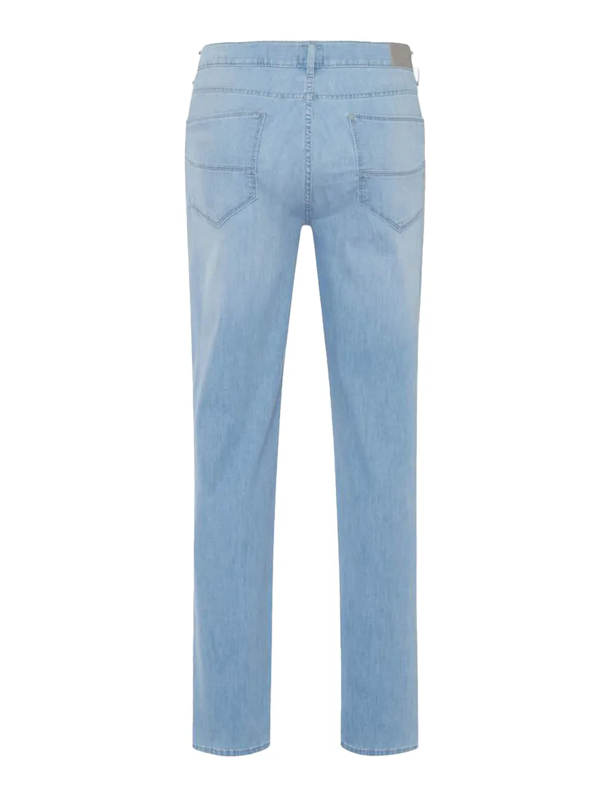 Brax Pantalon lichtblauw katoen effen