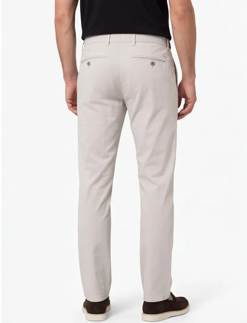 Brax Pantalon creme katoen effen