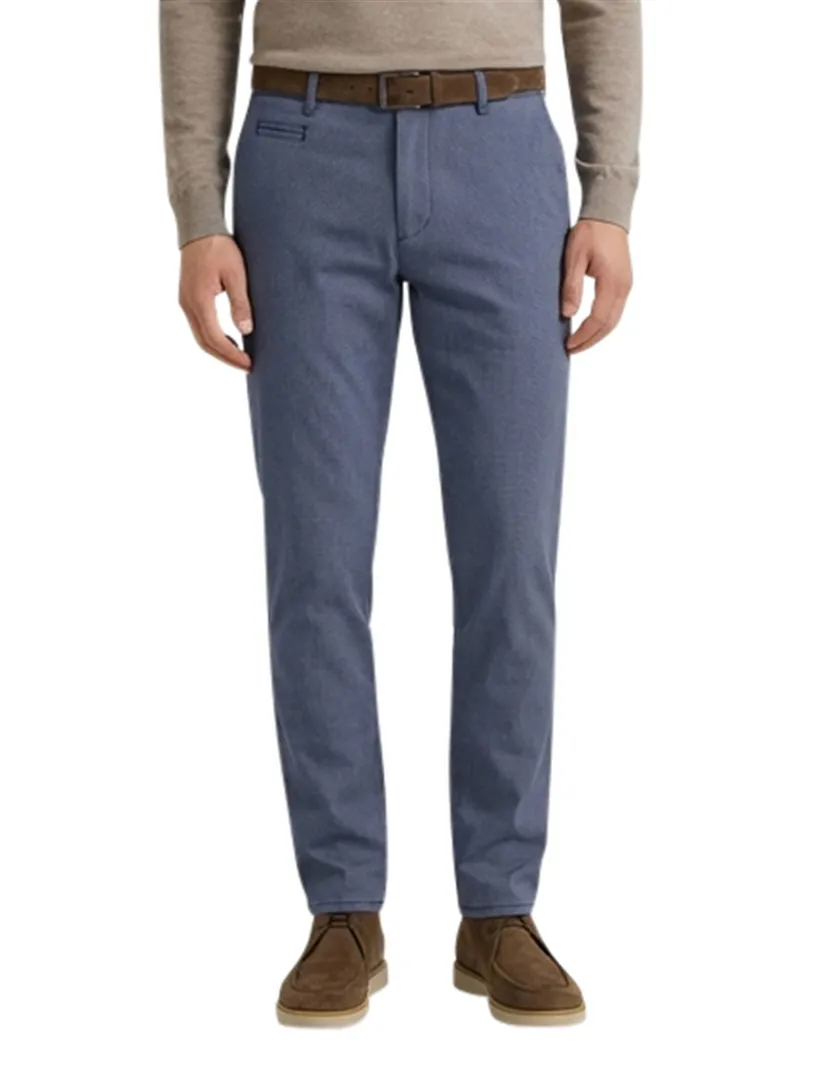 Brax Pantalon blauw katoen