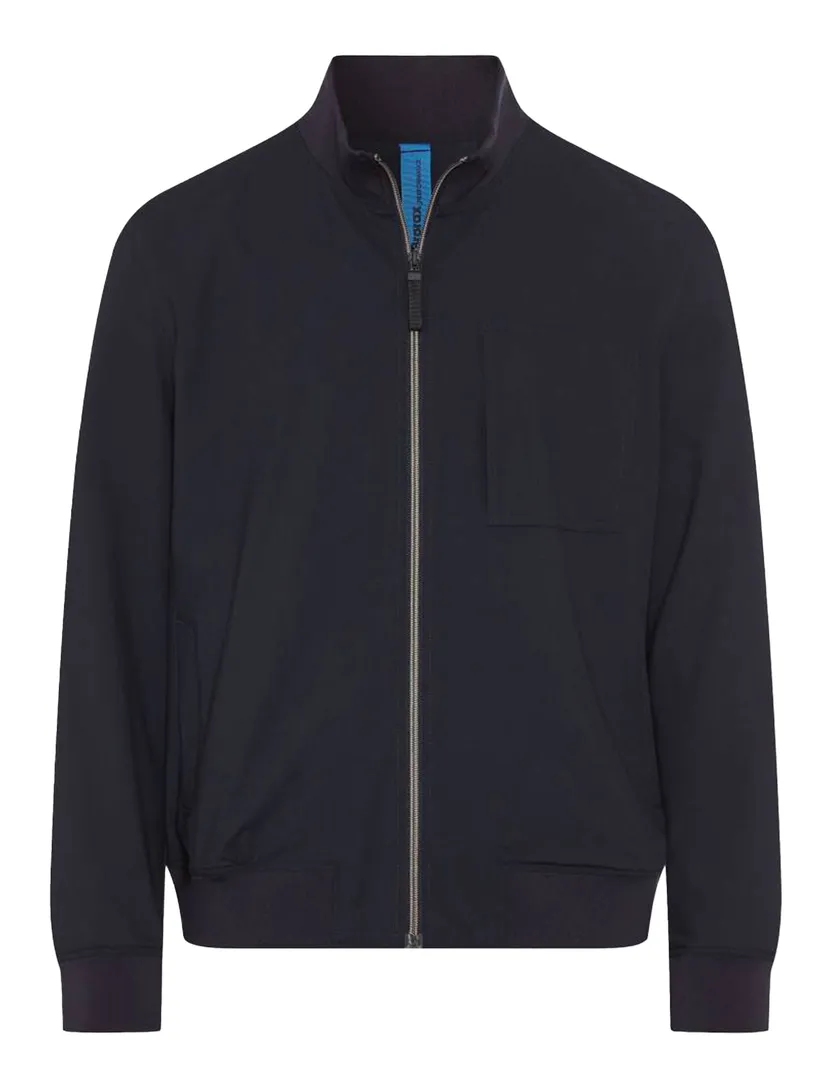 Brax tussenjas donkerblauw borstzak effen