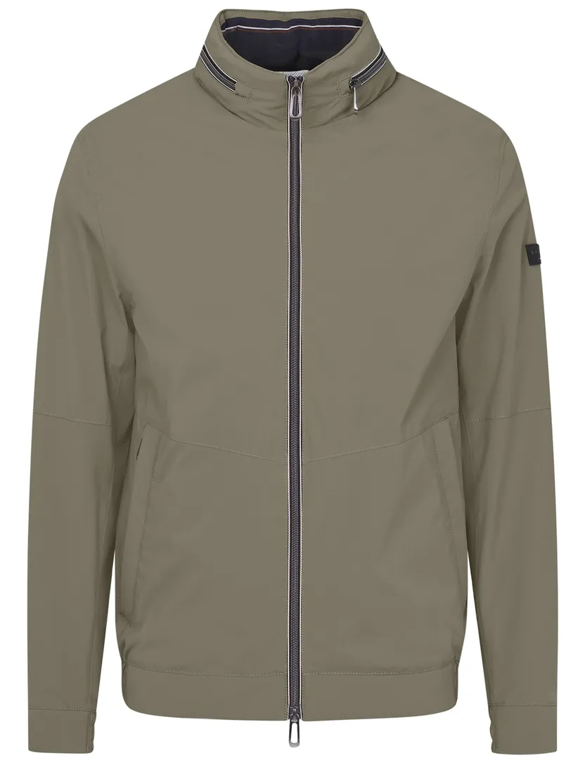 Bugatti zomerjas khaki wijde fit met capuchon