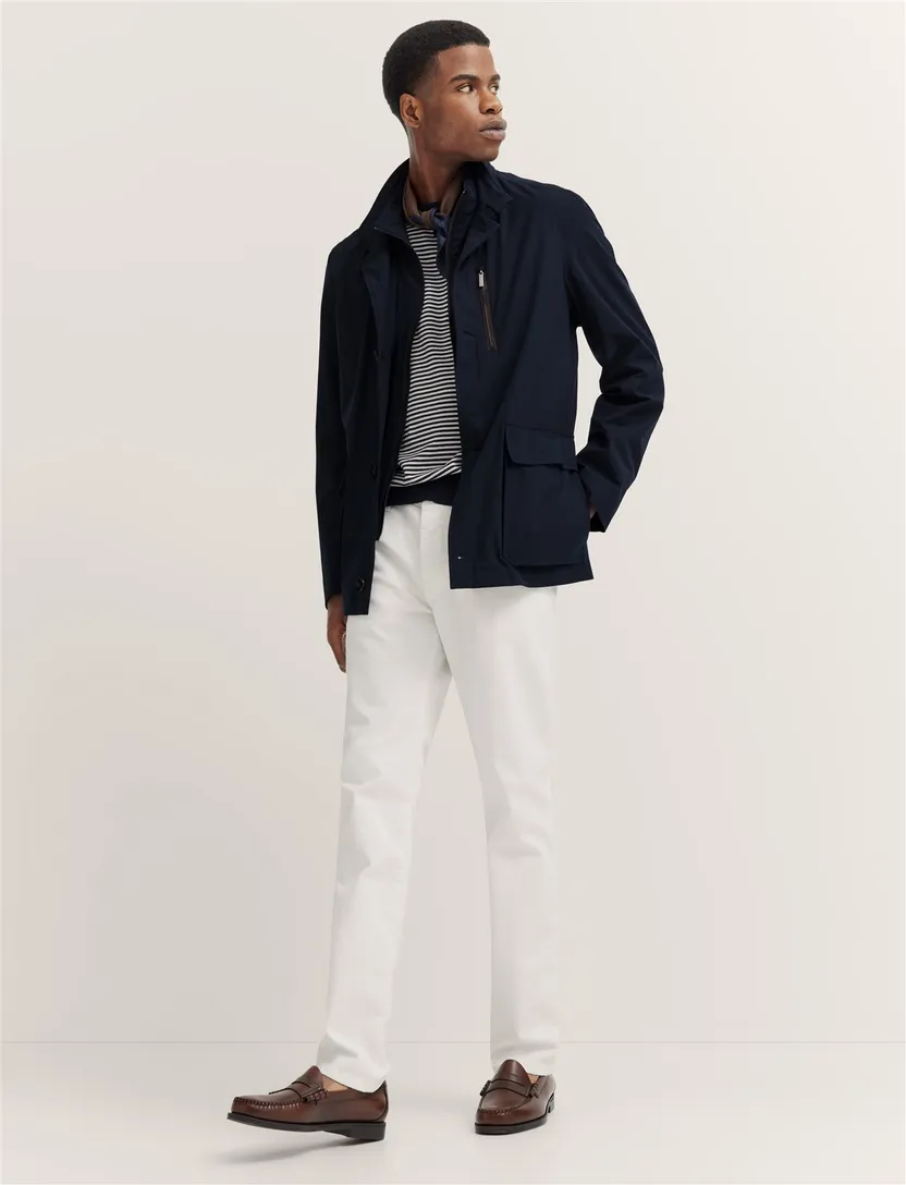 Bugatti tussenjas donkerblauw wijde fit