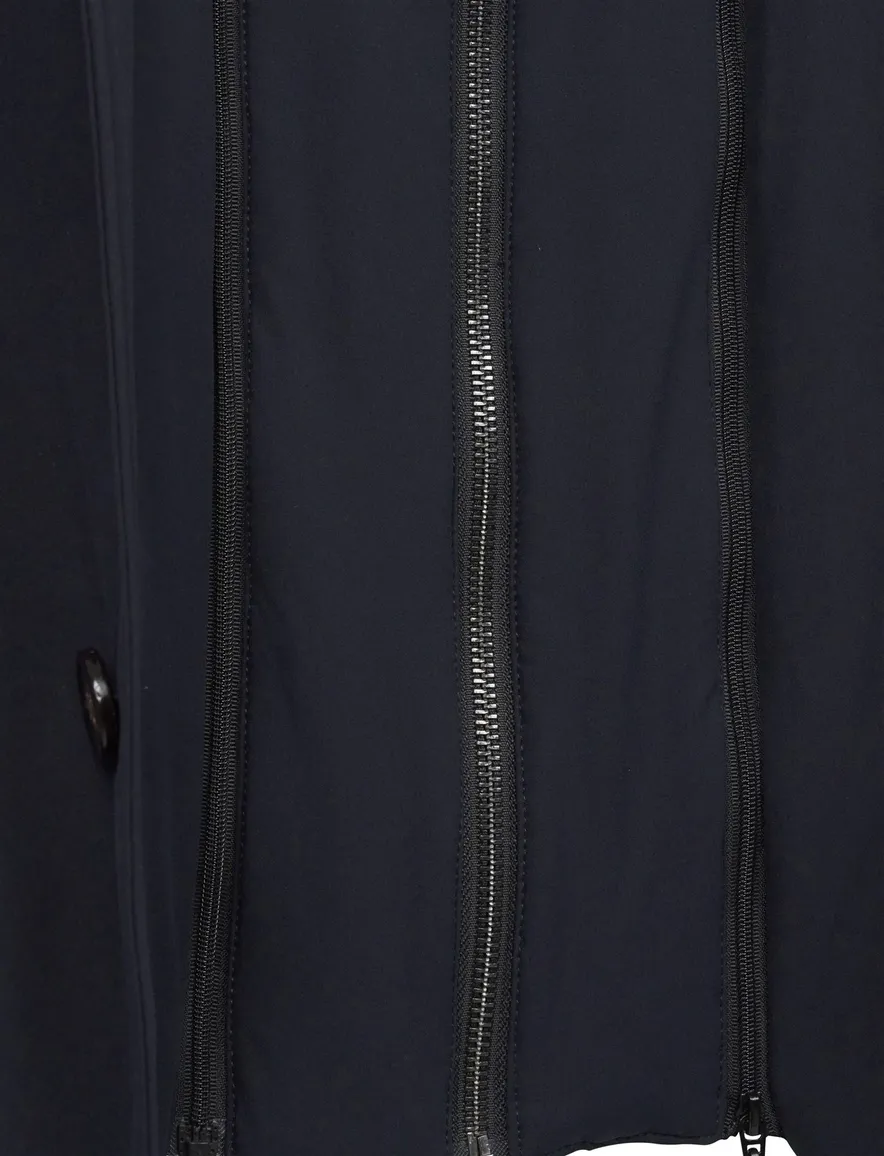 Bugatti tussenjas donkerblauw half lang zakken