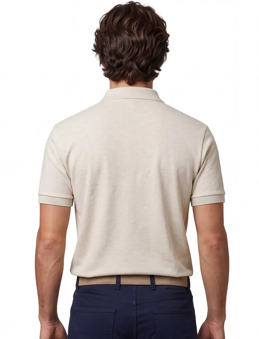 Lacoste polo creme normale fit katoen