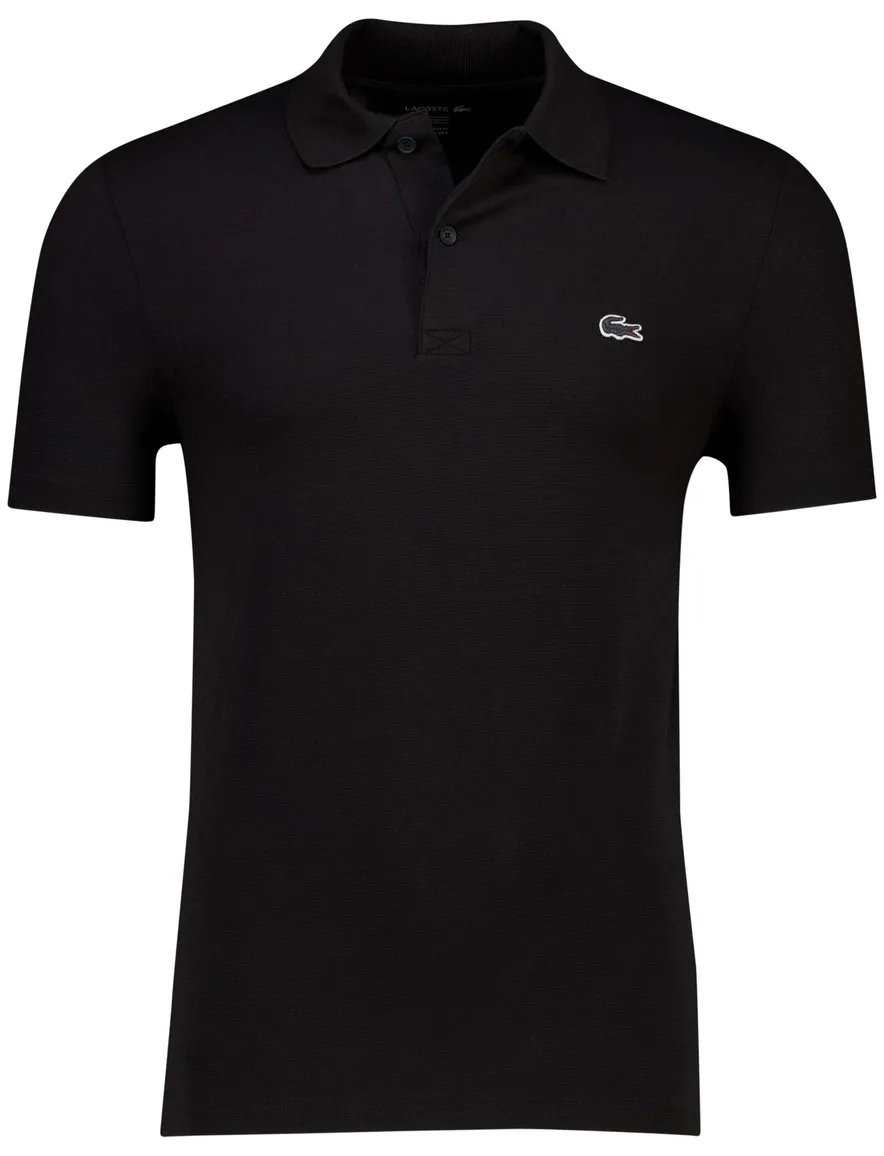 Lacoste regular fit polo pique zwart korte mouw