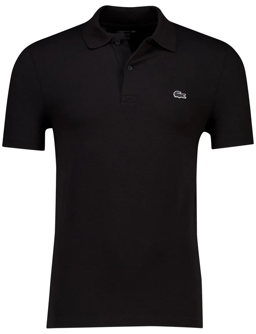 Lacoste regular fit polo pique zwart korte mouw
