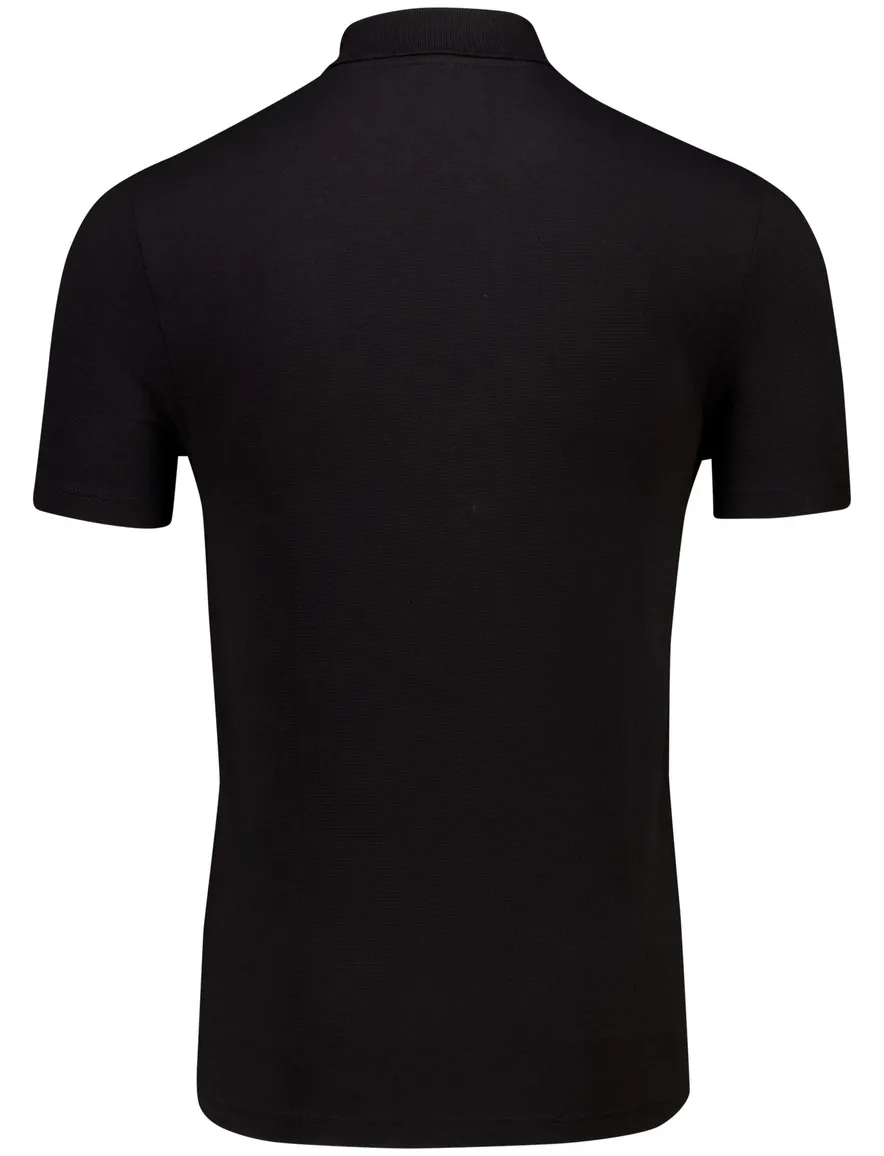 Lacoste regular fit polo pique zwart korte mouw
