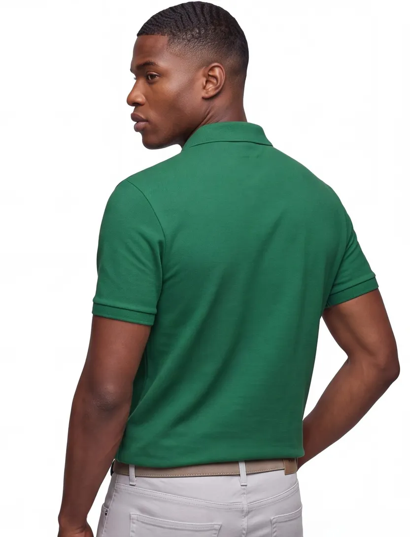 Lacoste regular fit polo pique groen 2-knoops